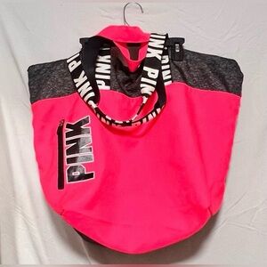 PINK Victoria's Secret Extra Large Yoga Travel Beach Gym Tote Shopping Bag